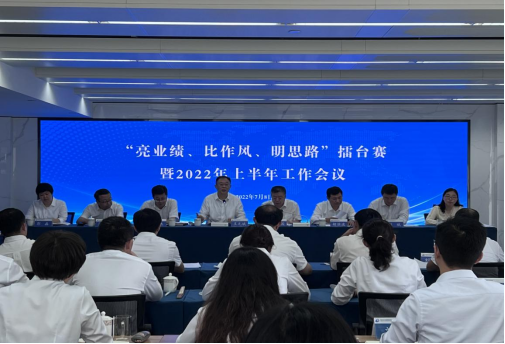 青島城發(fā)集團召開“亮業(yè)績、比作風、明思路”擂臺賽暨2022年上半年工作會議